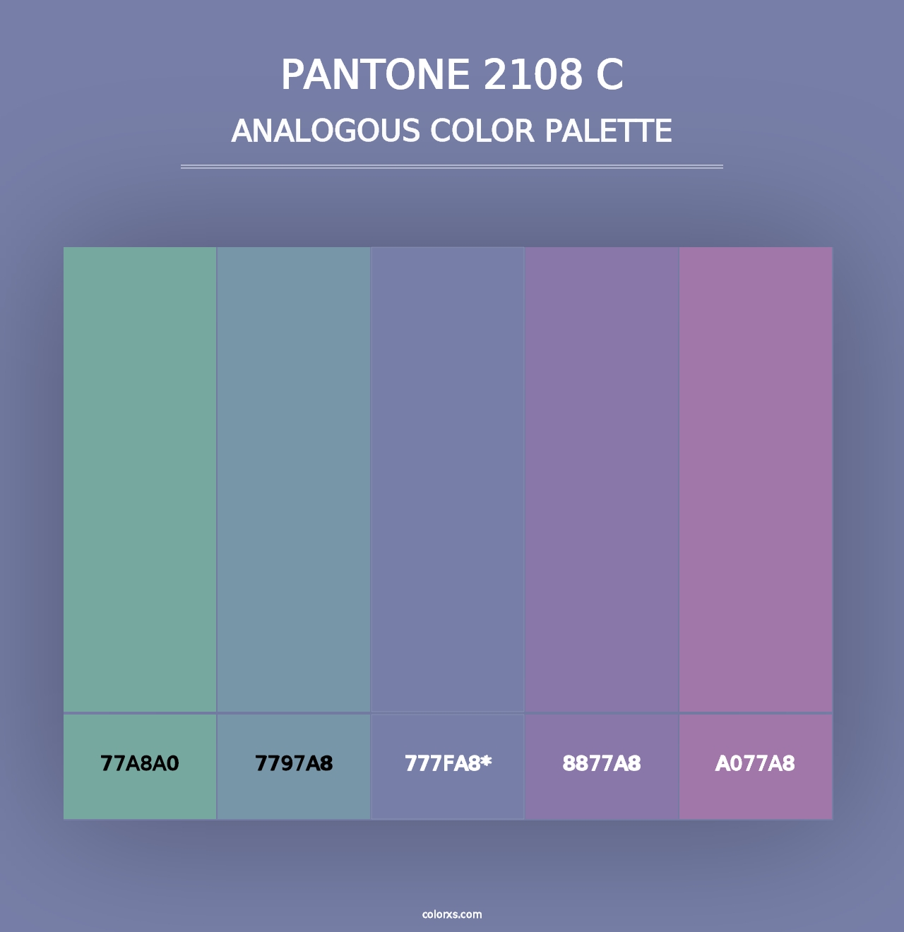 PANTONE 2108 C - Analogous Color Palette