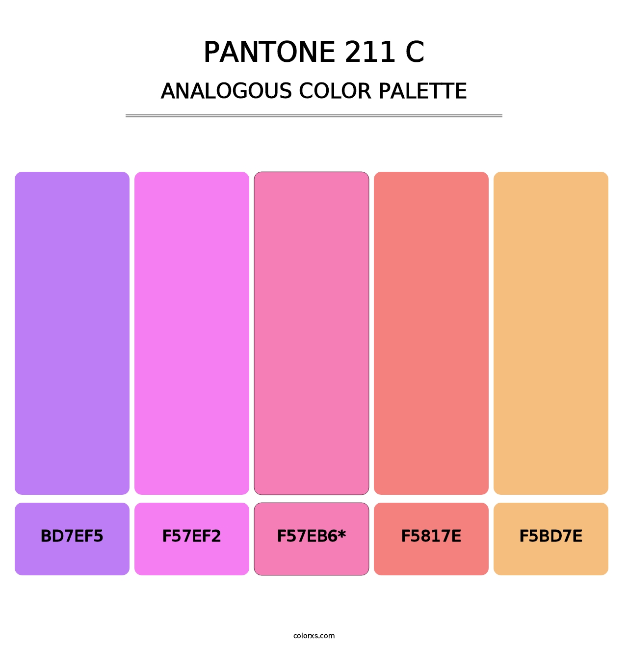 PANTONE 211 C - Analogous Color Palette