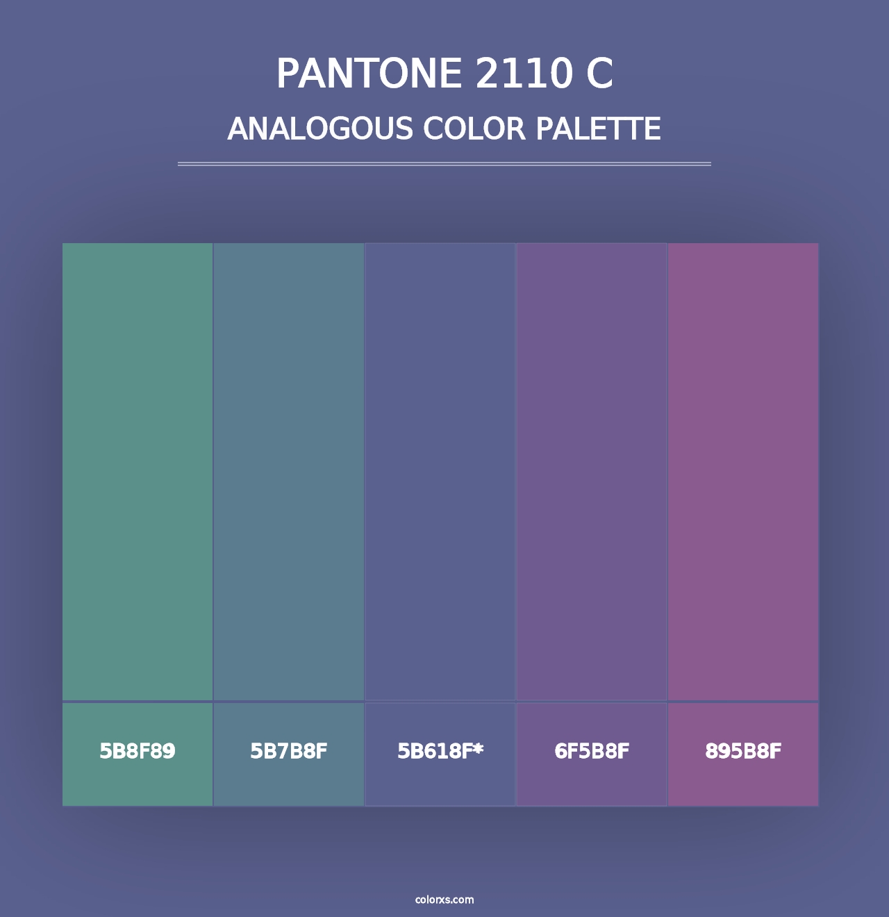 PANTONE 2110 C - Analogous Color Palette