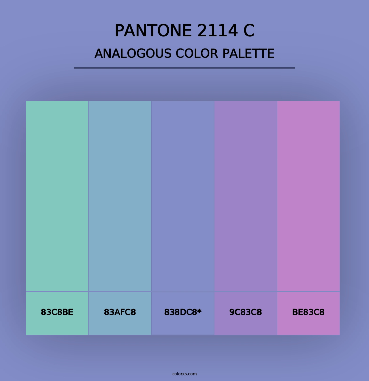 PANTONE 2114 C - Analogous Color Palette