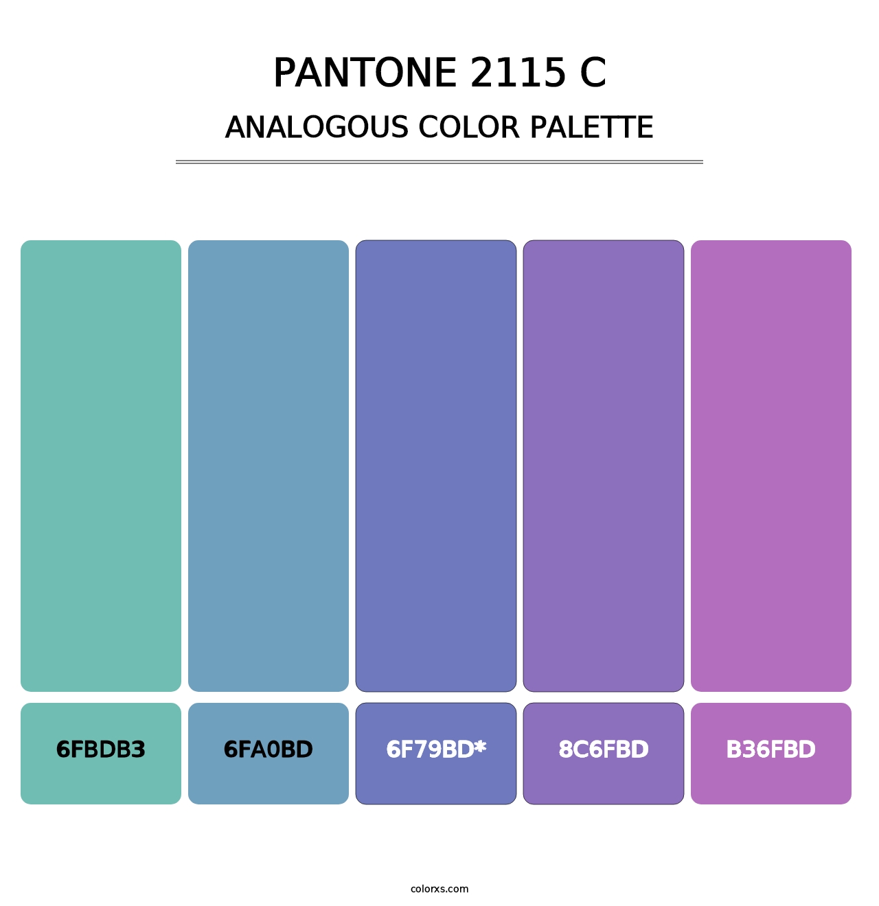 PANTONE 2115 C - Analogous Color Palette