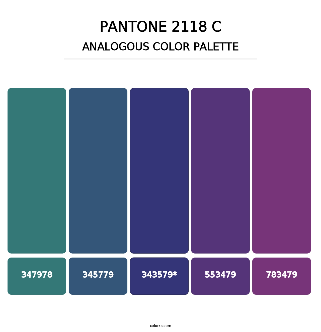 PANTONE 2118 C - Analogous Color Palette