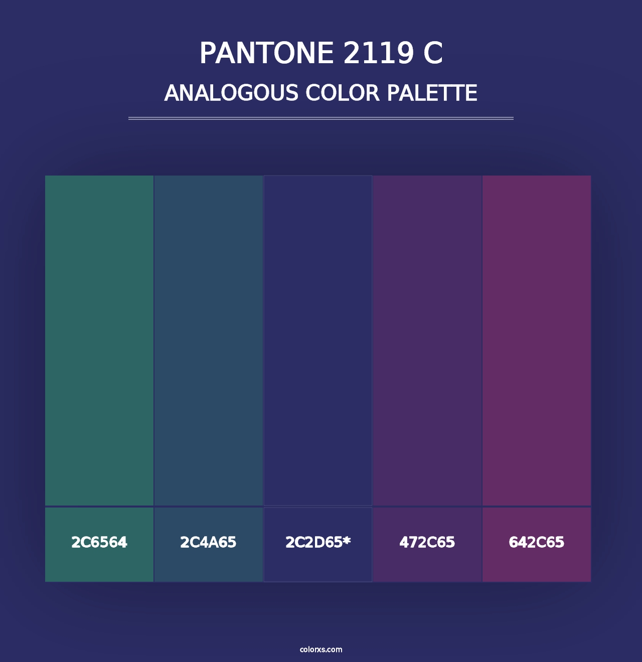 PANTONE 2119 C - Analogous Color Palette