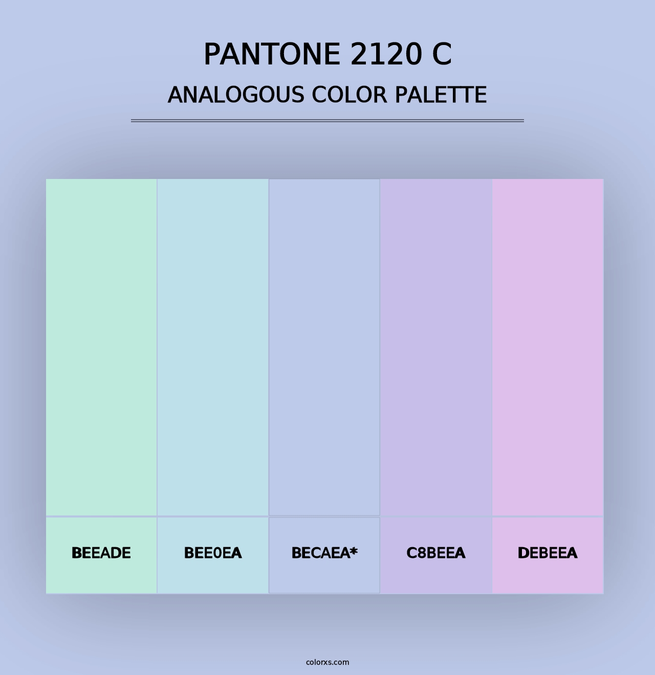 PANTONE 2120 C - Analogous Color Palette