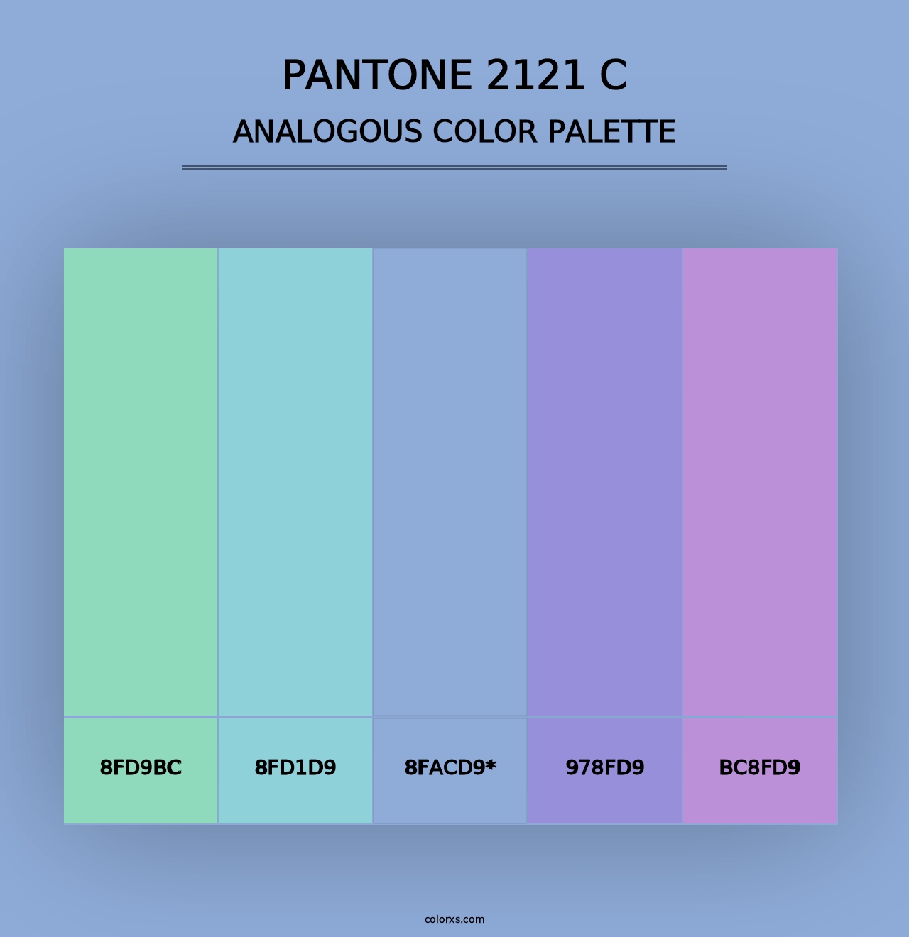 PANTONE 2121 C - Analogous Color Palette