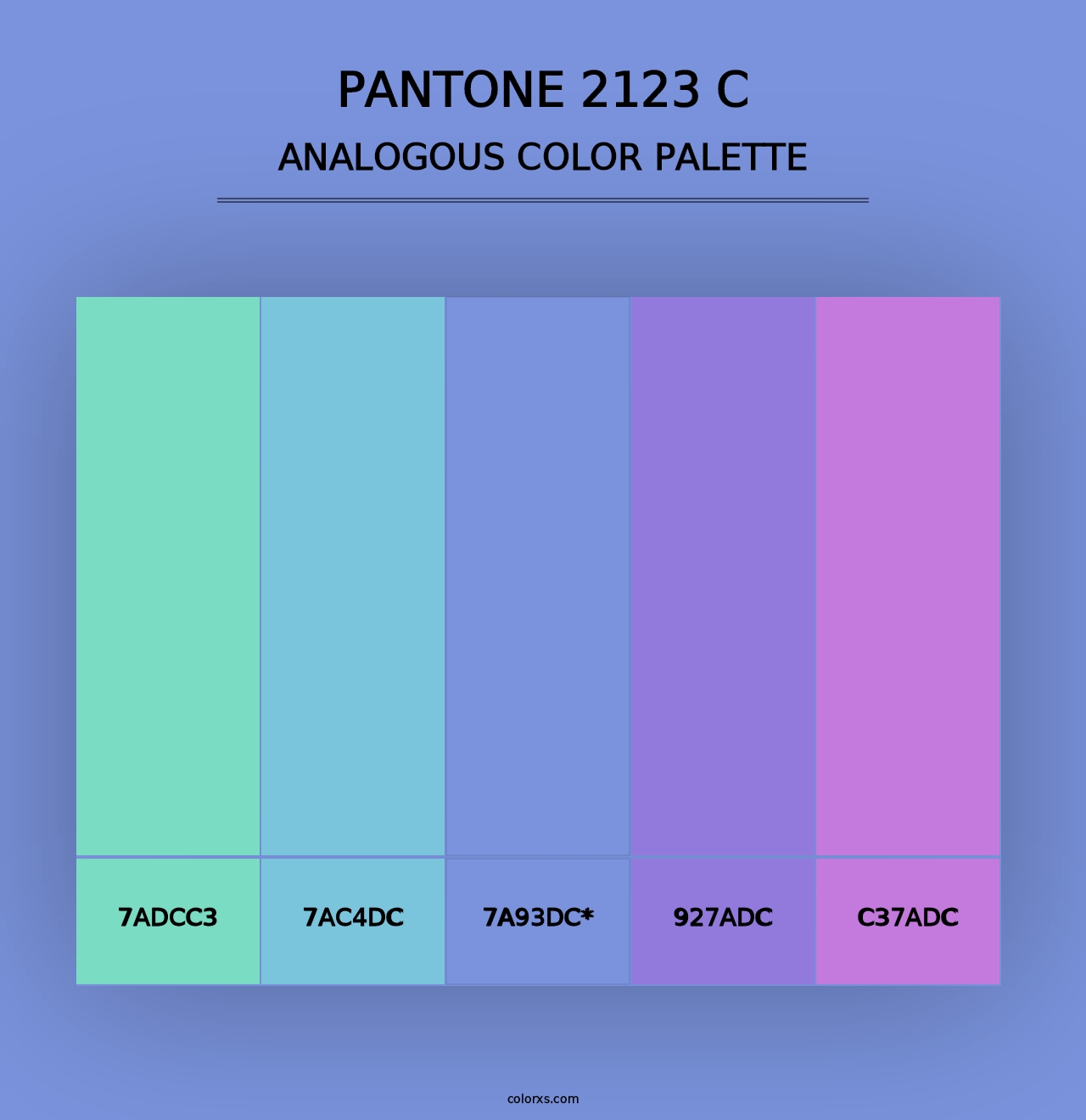 PANTONE 2123 C - Analogous Color Palette