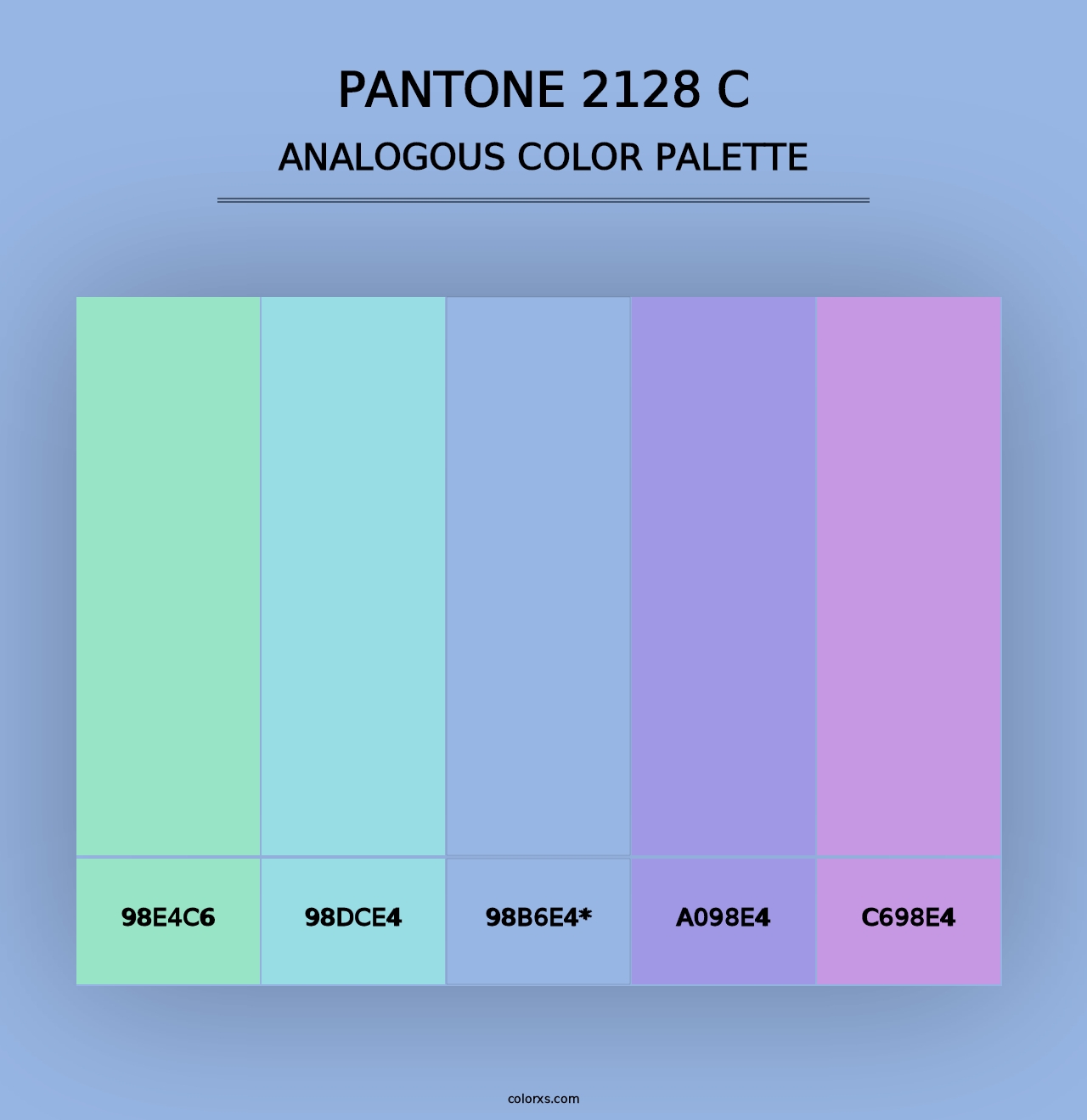 PANTONE 2128 C - Analogous Color Palette