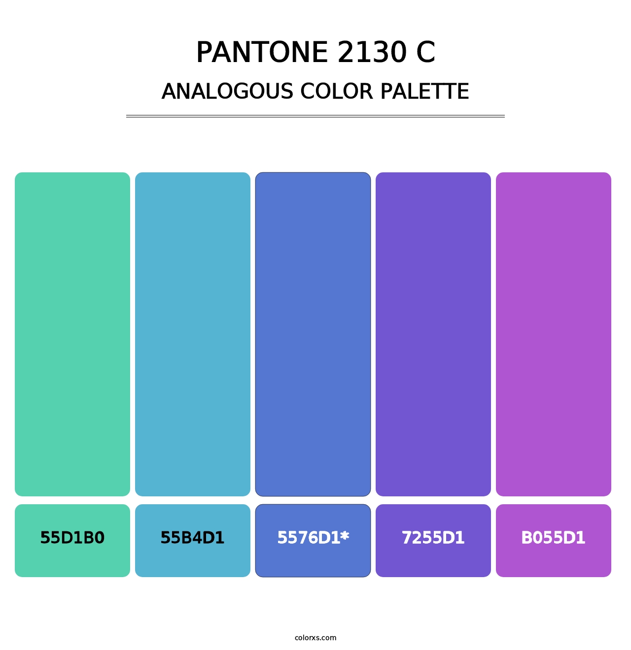 PANTONE 2130 C - Analogous Color Palette