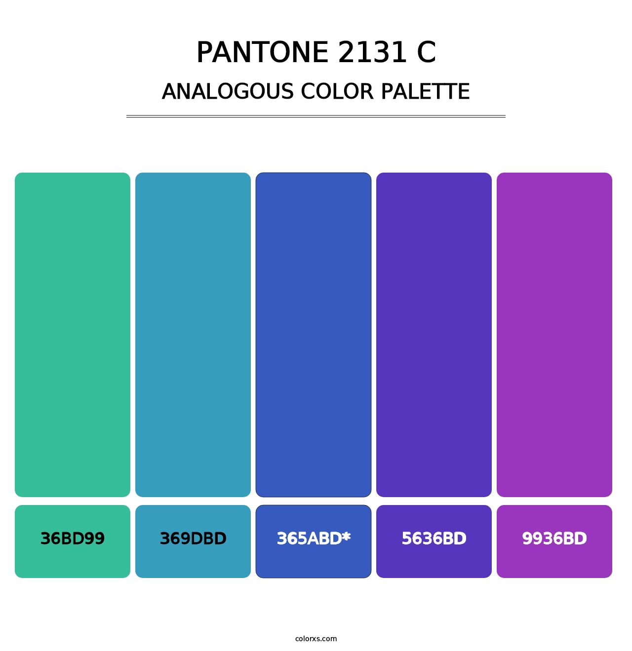 PANTONE 2131 C - Analogous Color Palette