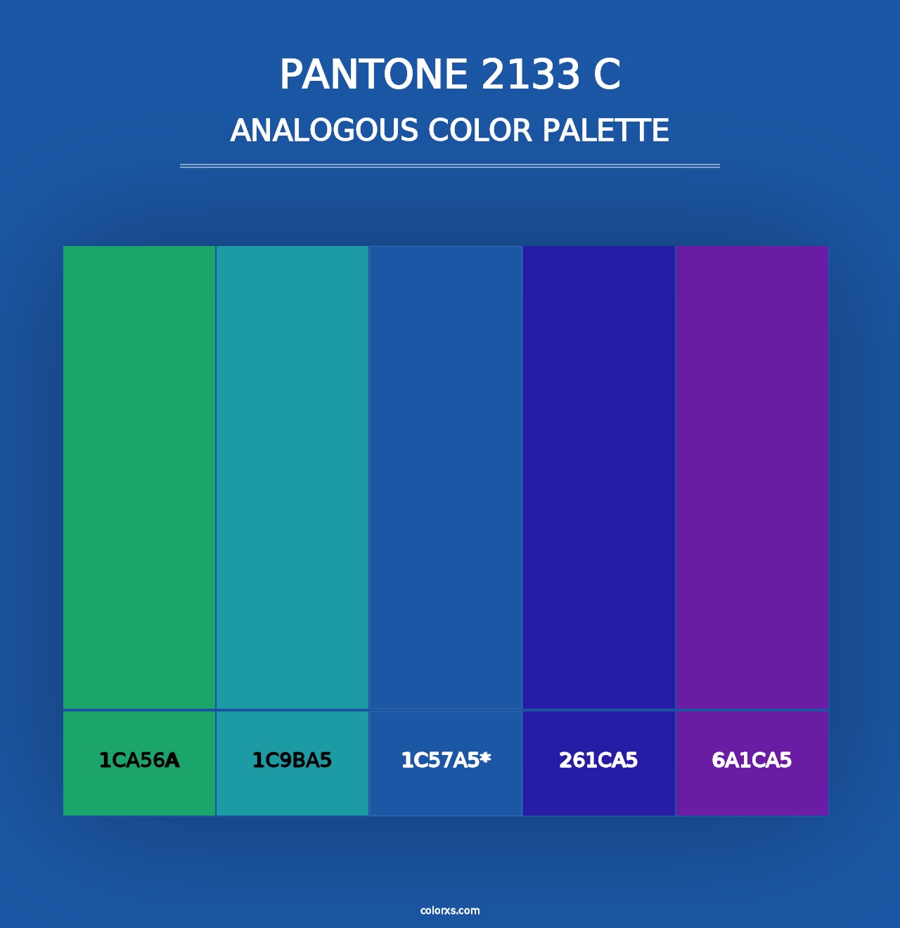 PANTONE 2133 C - Analogous Color Palette