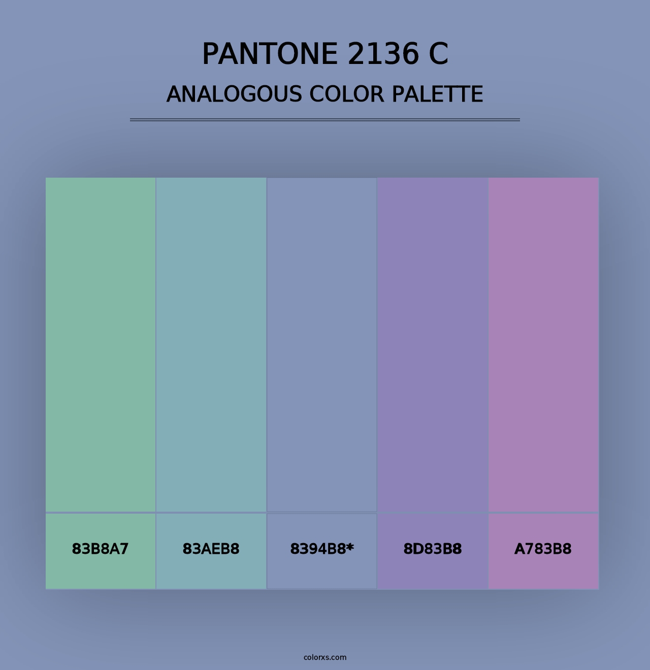 PANTONE 2136 C - Analogous Color Palette