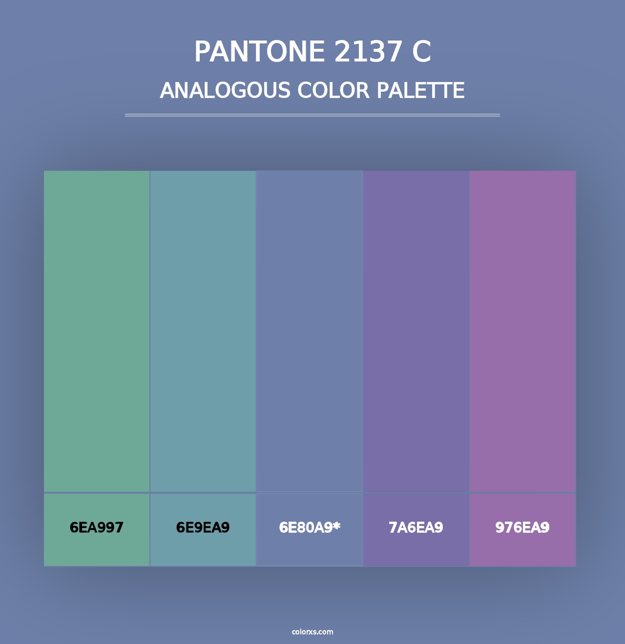 PANTONE 2137 C - Analogous Color Palette