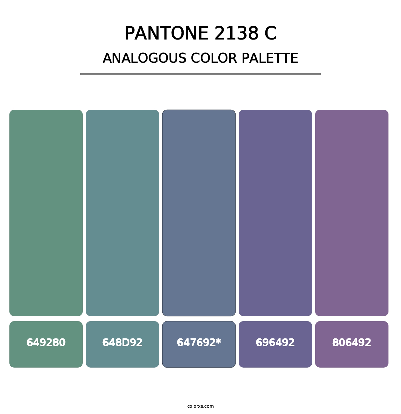 PANTONE 2138 C - Analogous Color Palette