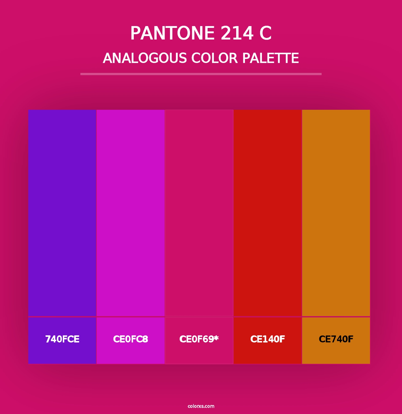 PANTONE 214 C - Analogous Color Palette