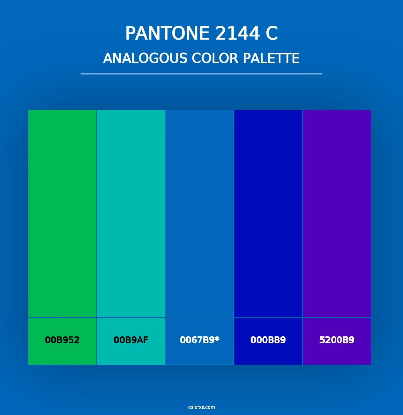 PANTONE 2144 C - Analogous Color Palette