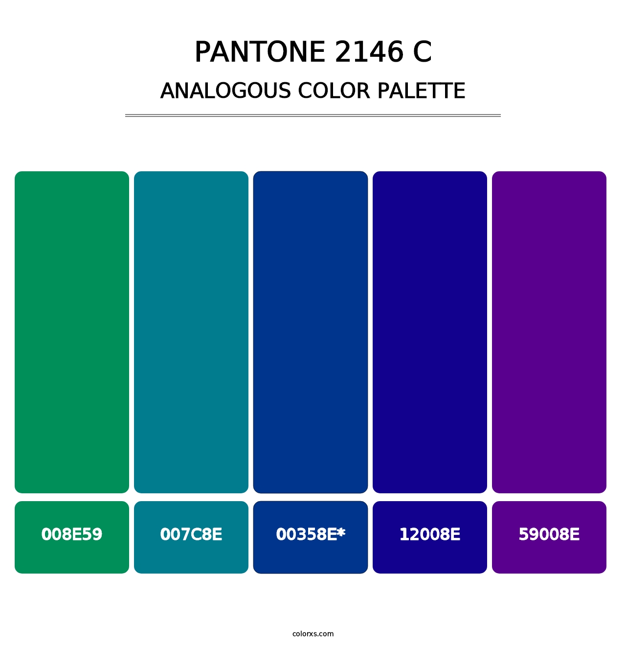 PANTONE 2146 C - Analogous Color Palette