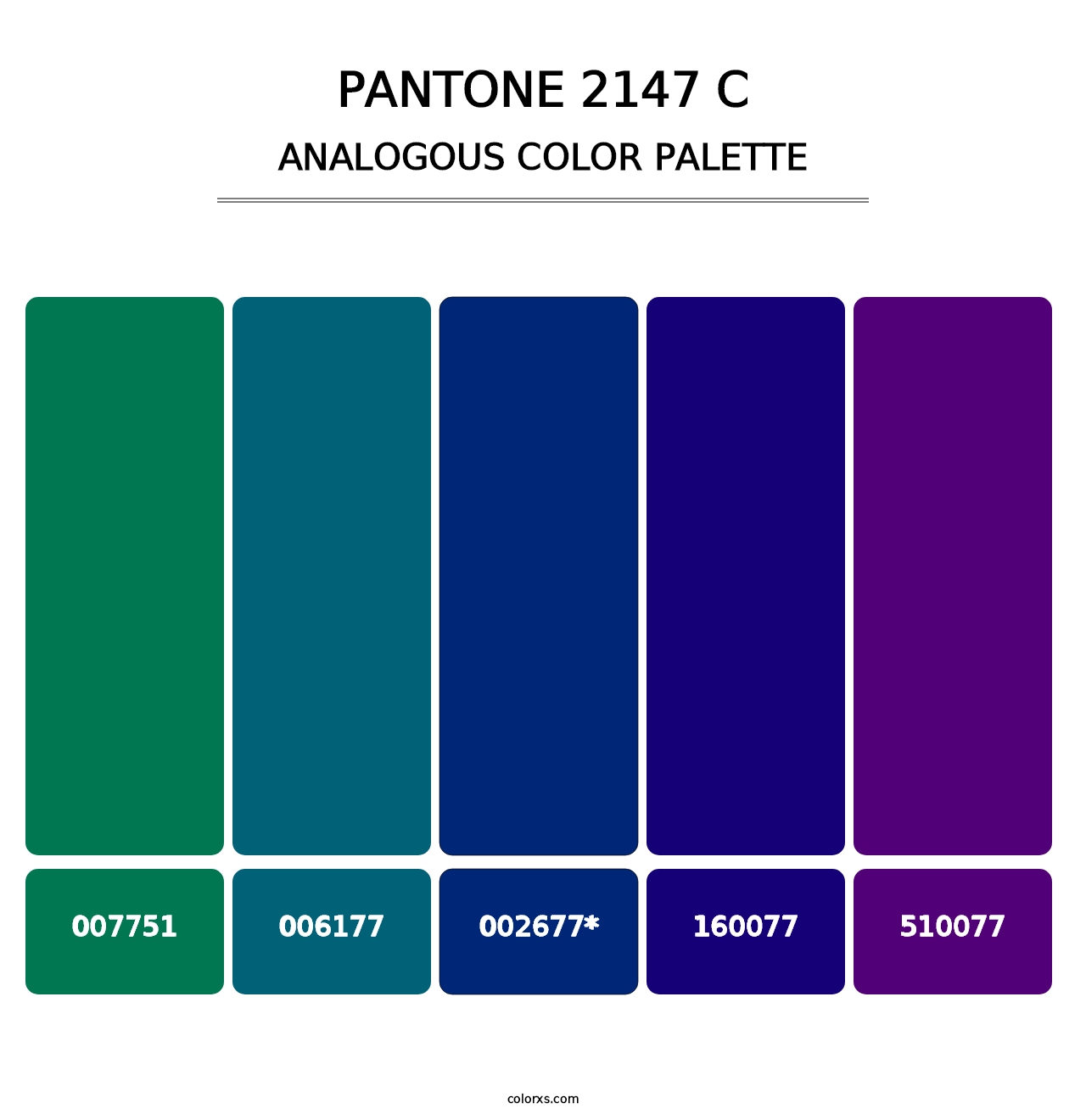 PANTONE 2147 C - Analogous Color Palette