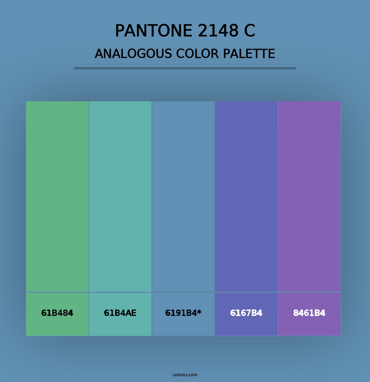 PANTONE 2148 C - Analogous Color Palette