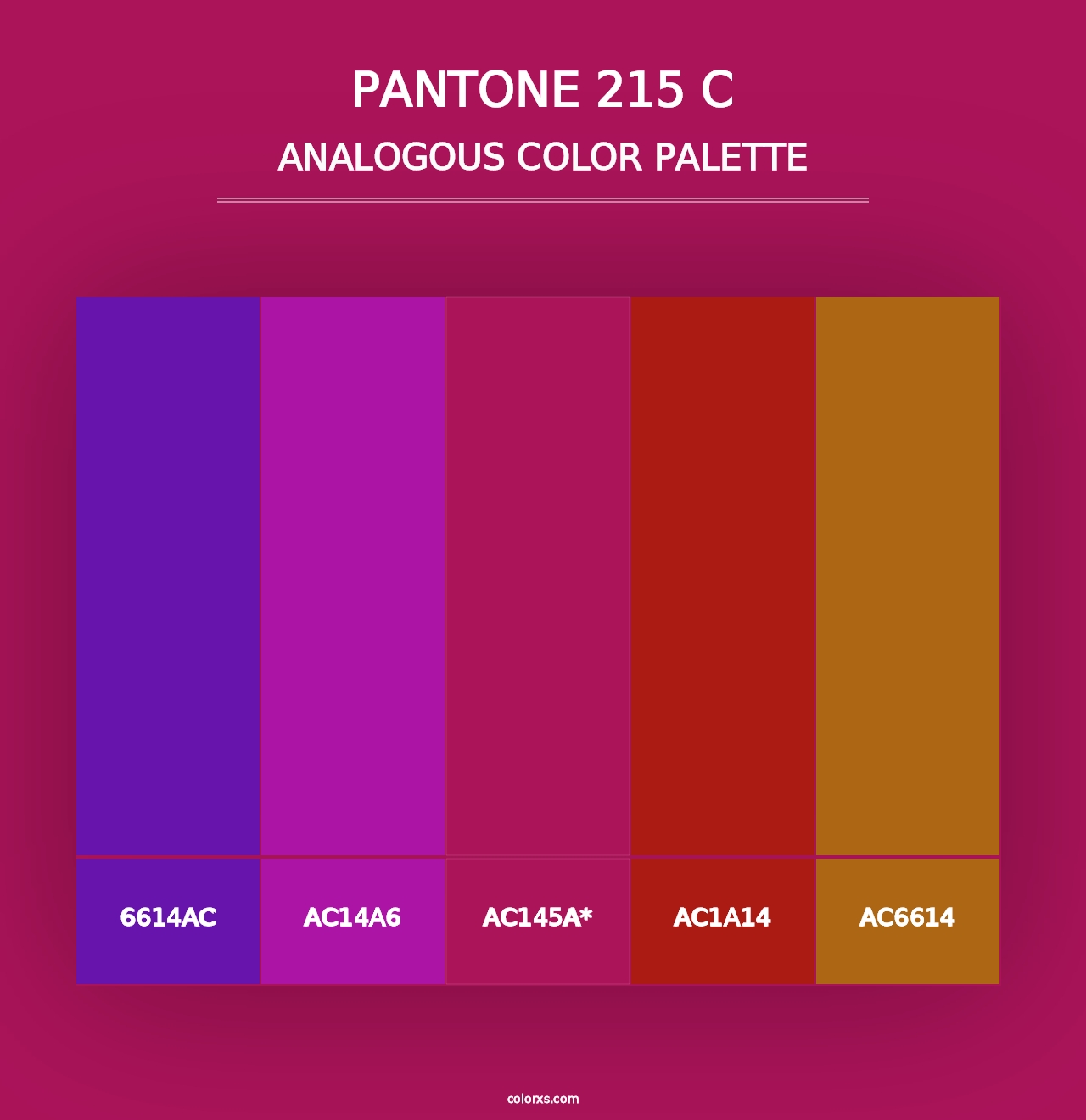 PANTONE 215 C - Analogous Color Palette