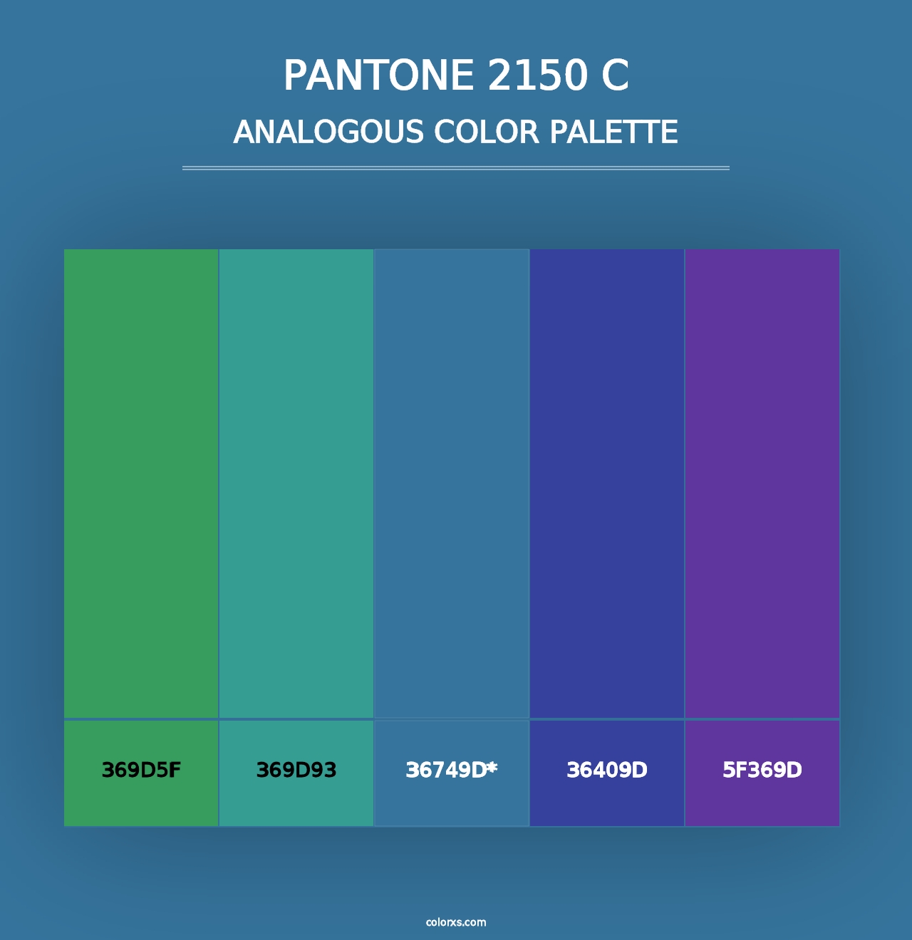 PANTONE 2150 C - Analogous Color Palette