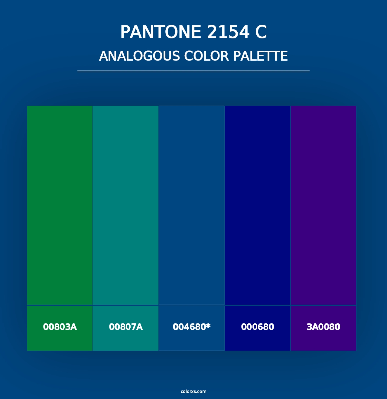 PANTONE 2154 C - Analogous Color Palette