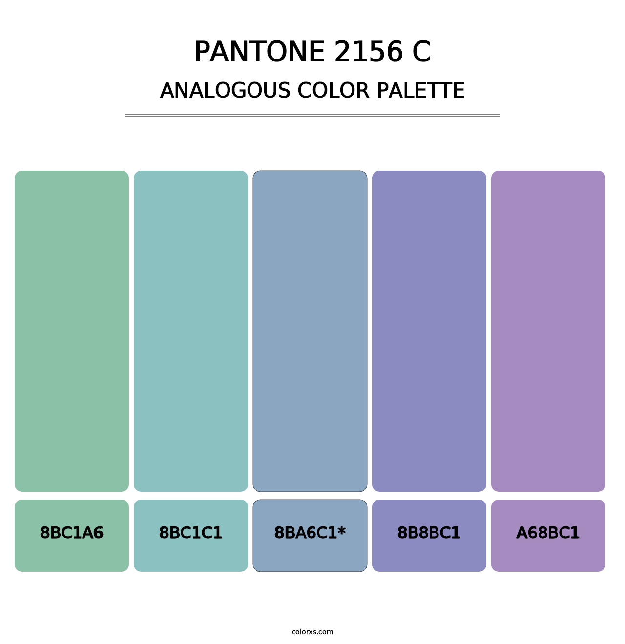 PANTONE 2156 C - Analogous Color Palette