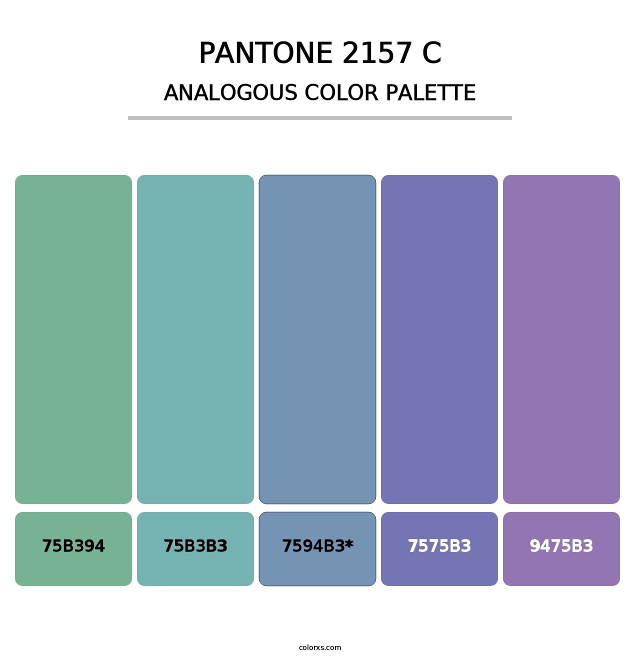 PANTONE 2157 C - Analogous Color Palette