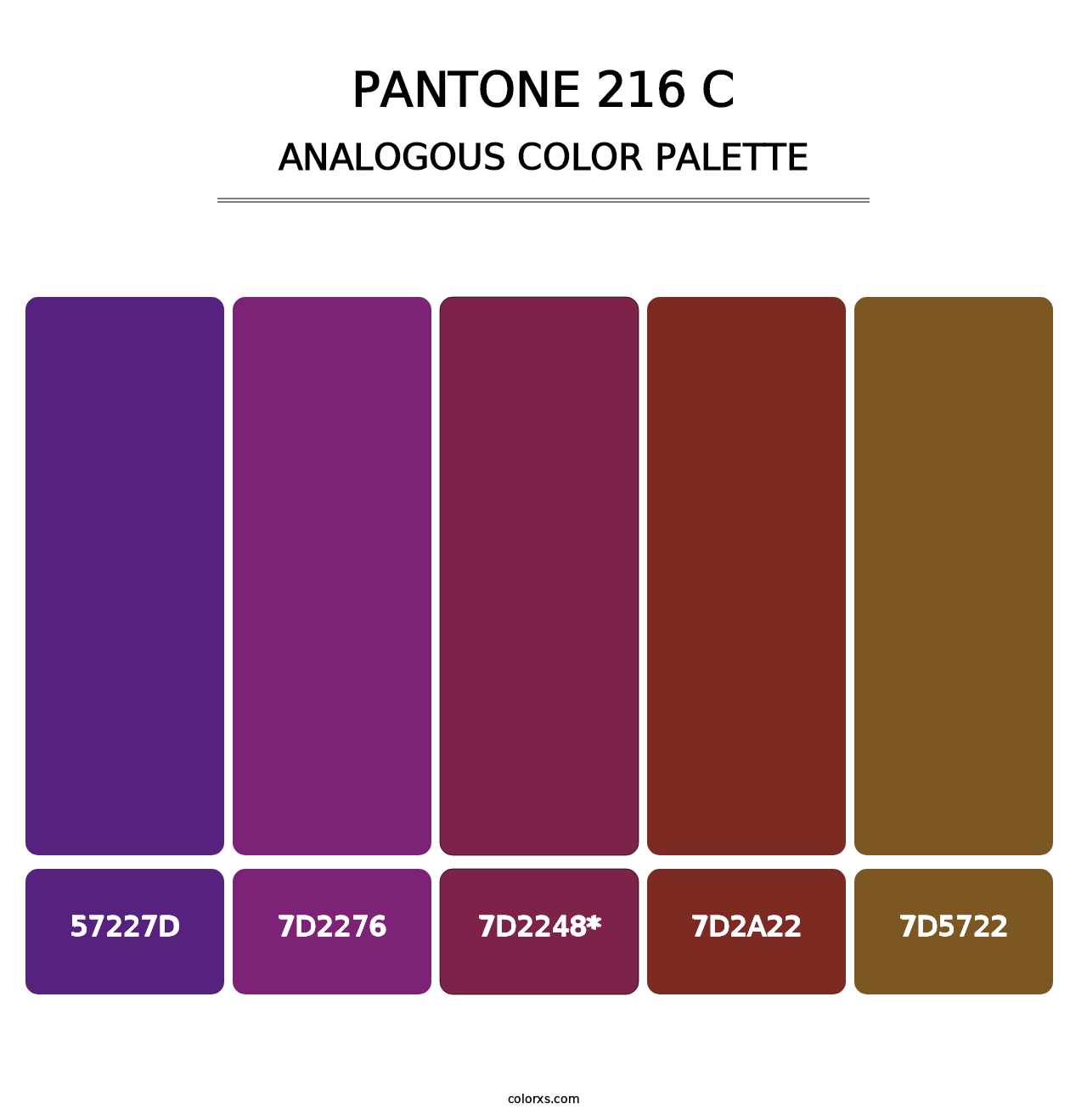 PANTONE 216 C - Analogous Color Palette