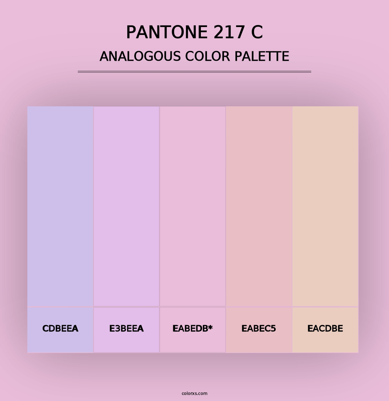 PANTONE 217 C - Analogous Color Palette