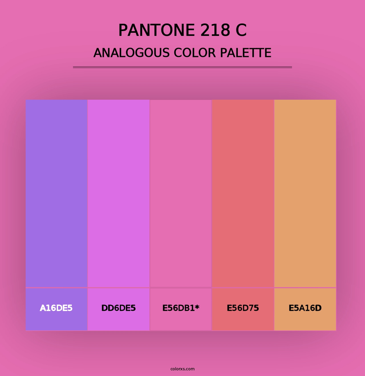 PANTONE 218 C - Analogous Color Palette