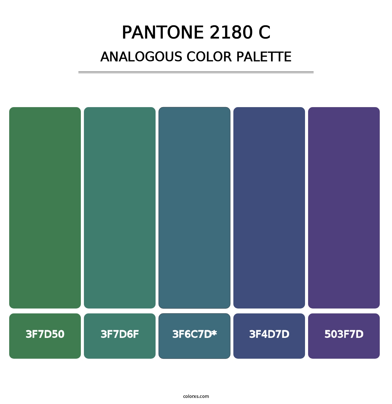 PANTONE 2180 C - Analogous Color Palette