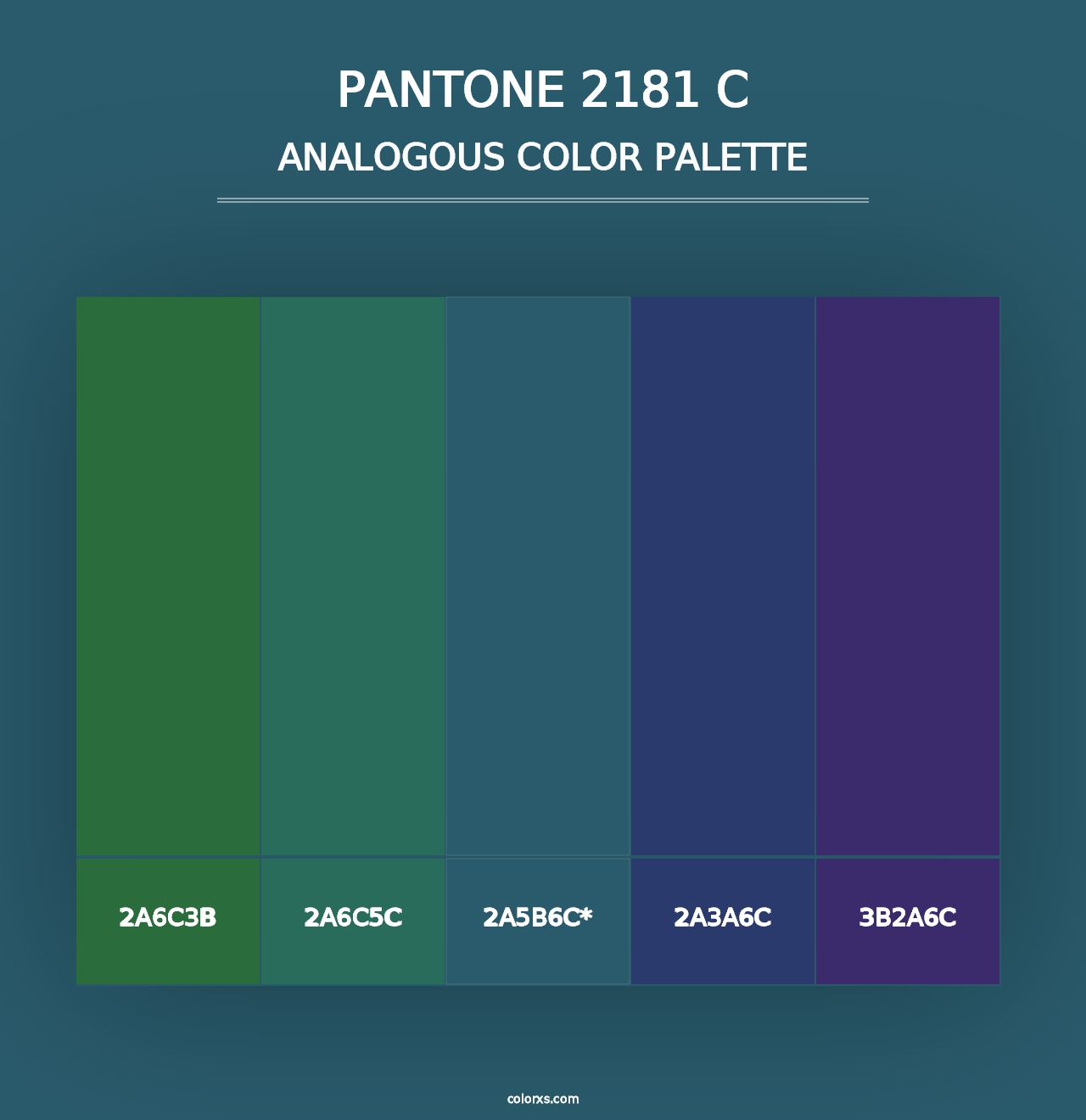 PANTONE 2181 C - Analogous Color Palette