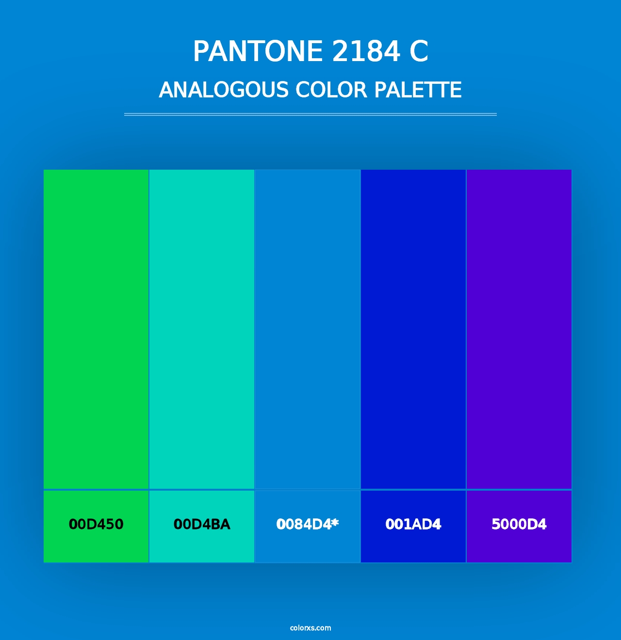 PANTONE 2184 C - Analogous Color Palette