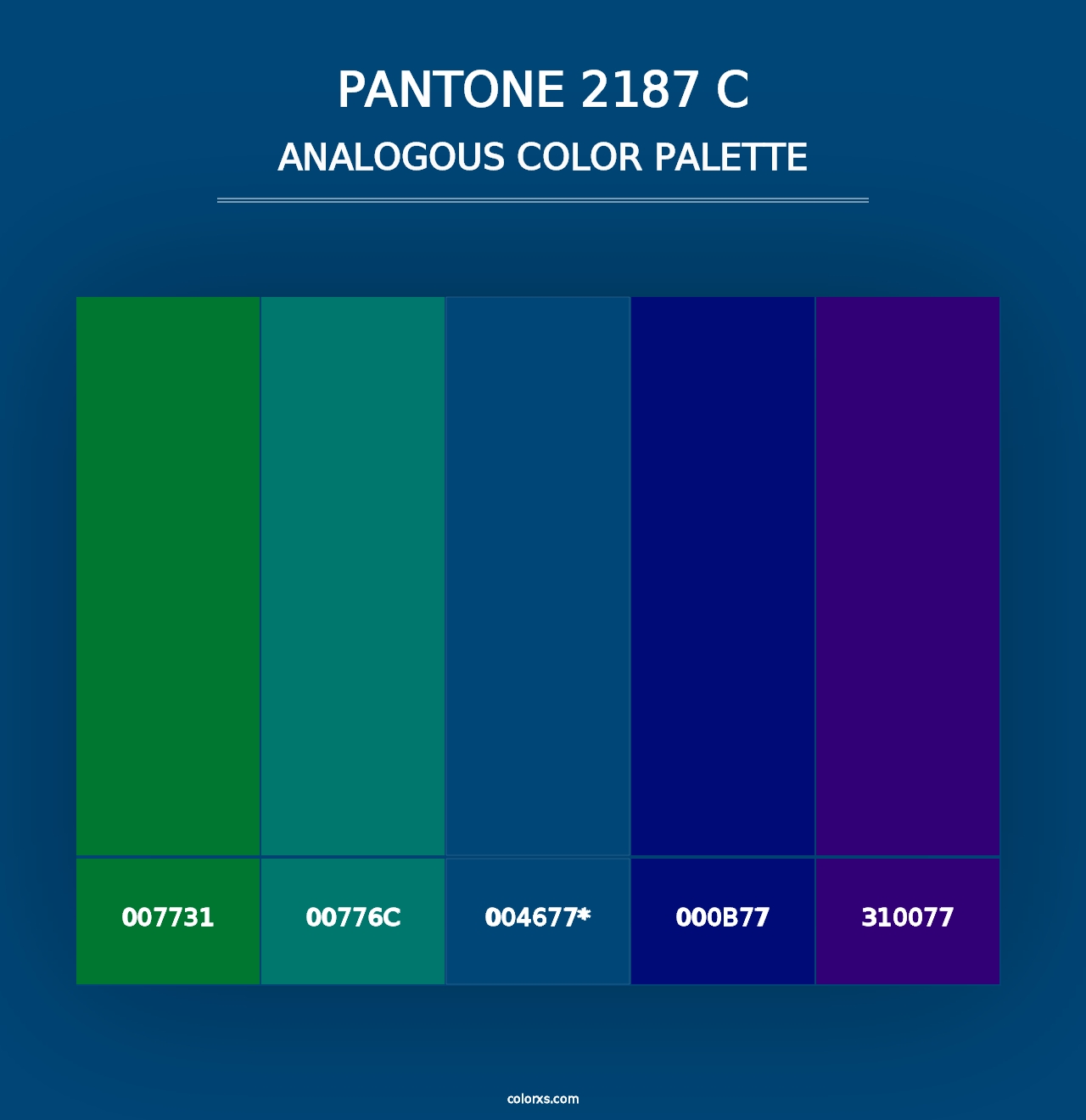 PANTONE 2187 C - Analogous Color Palette