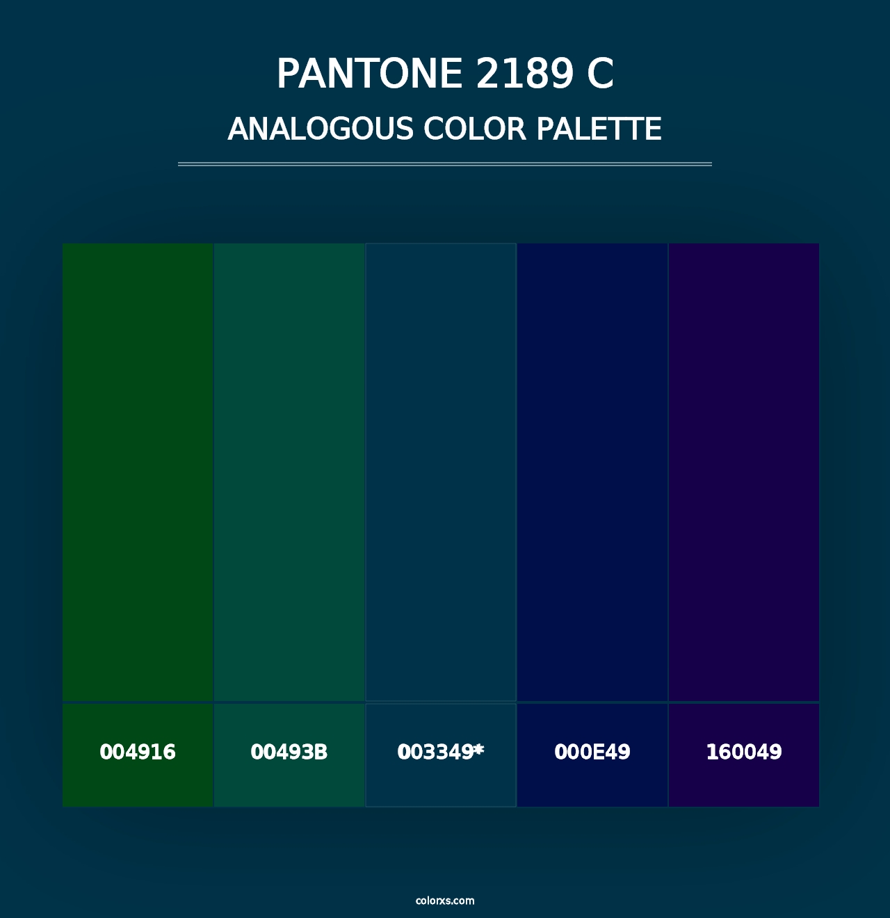 PANTONE 2189 C - Analogous Color Palette