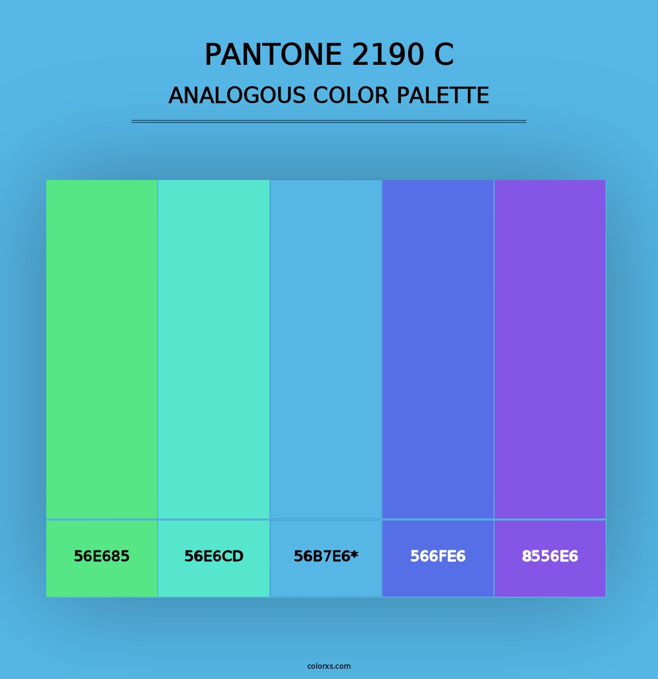 PANTONE 2190 C - Analogous Color Palette