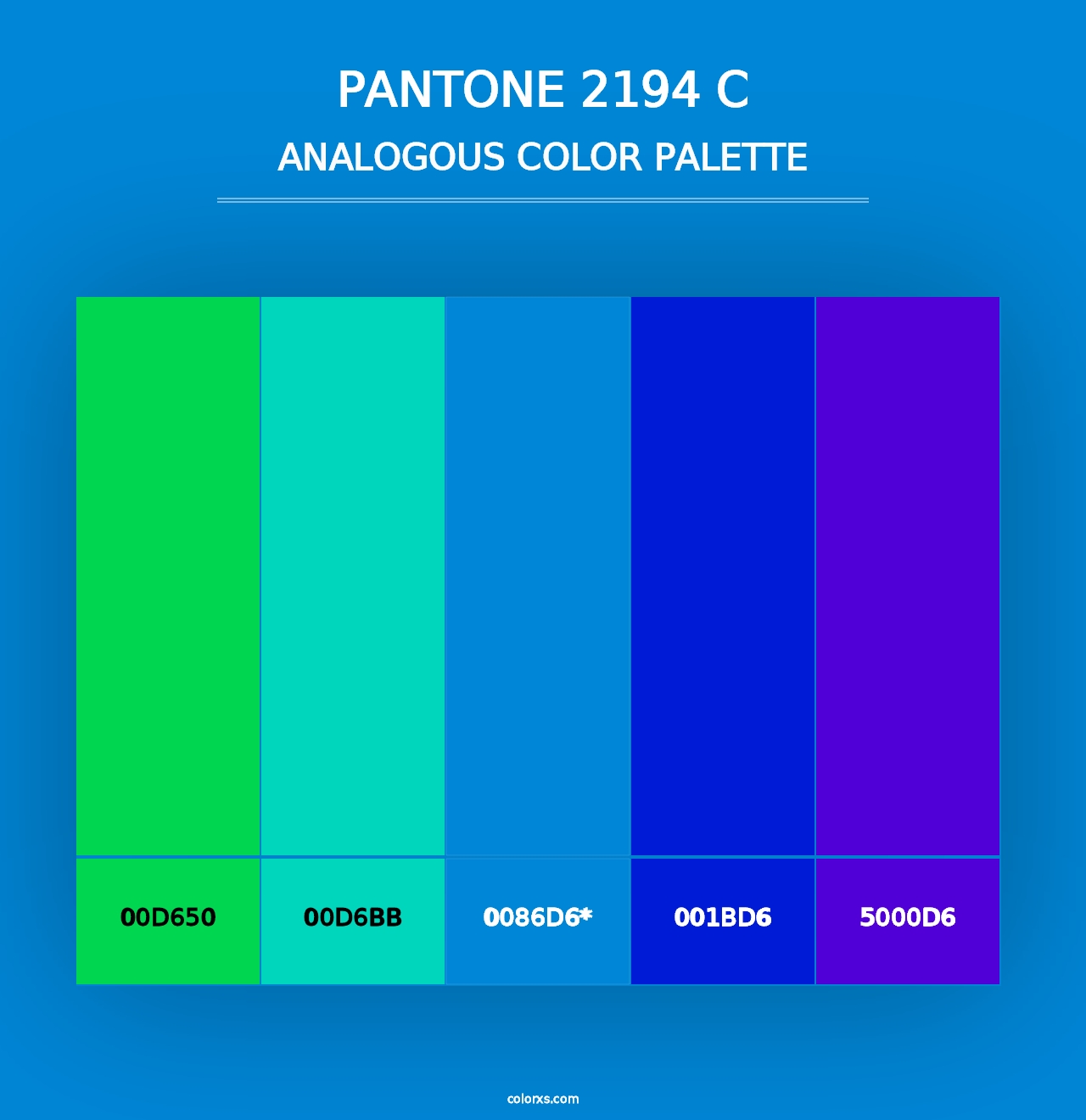 PANTONE 2194 C - Analogous Color Palette