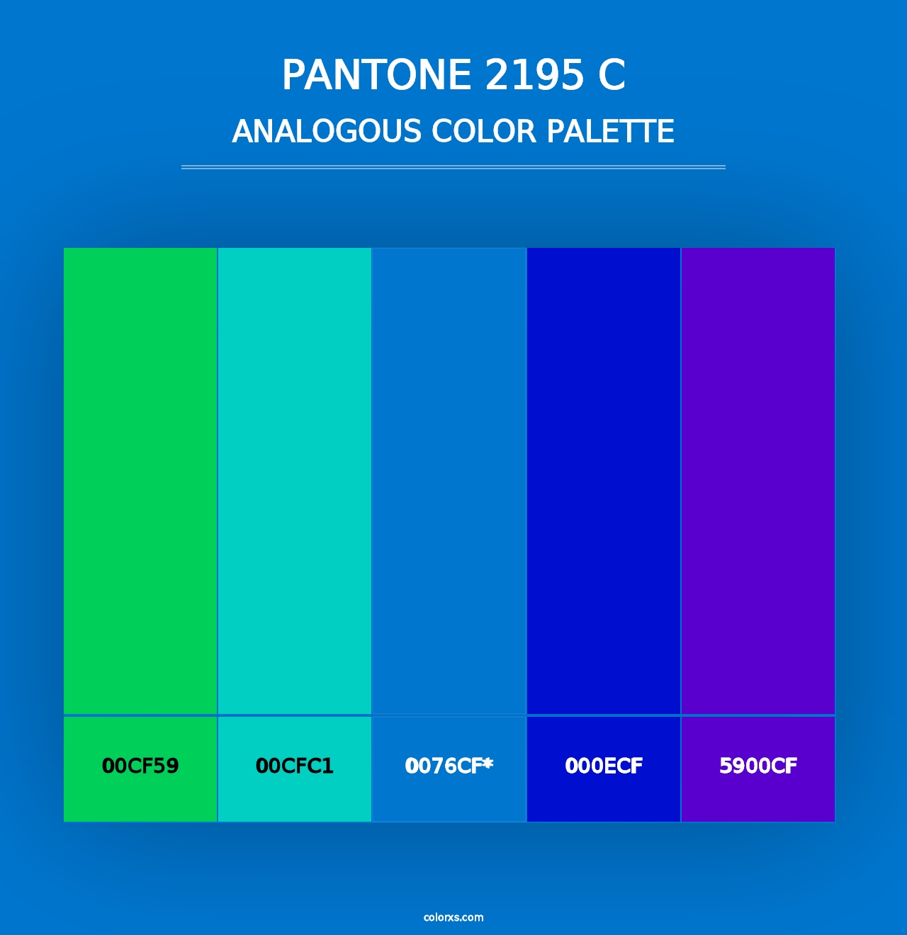 PANTONE 2195 C - Analogous Color Palette