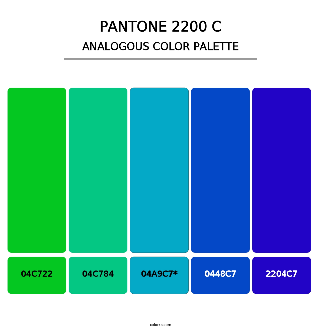 PANTONE 2200 C - Analogous Color Palette