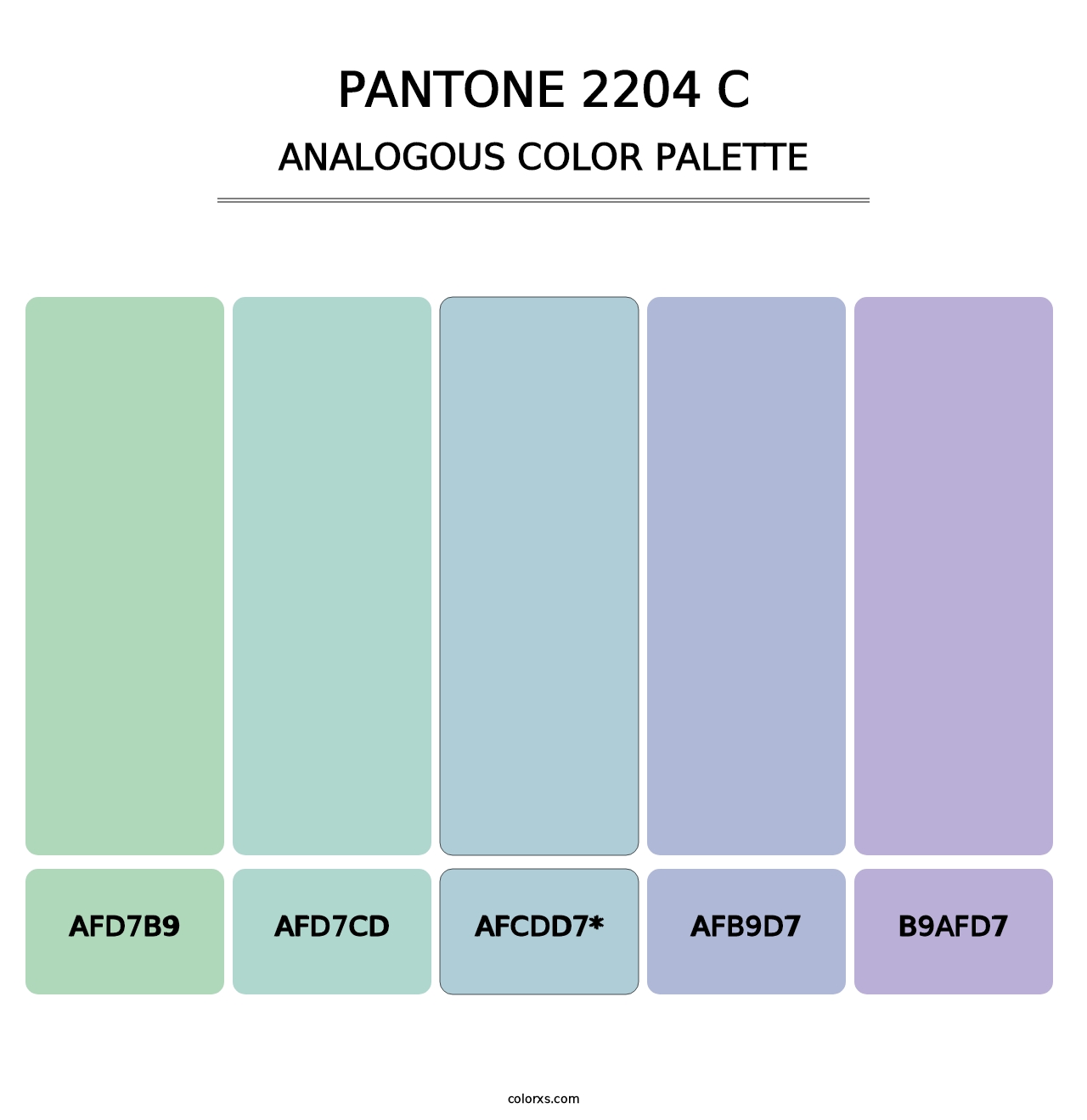 PANTONE 2204 C - Analogous Color Palette