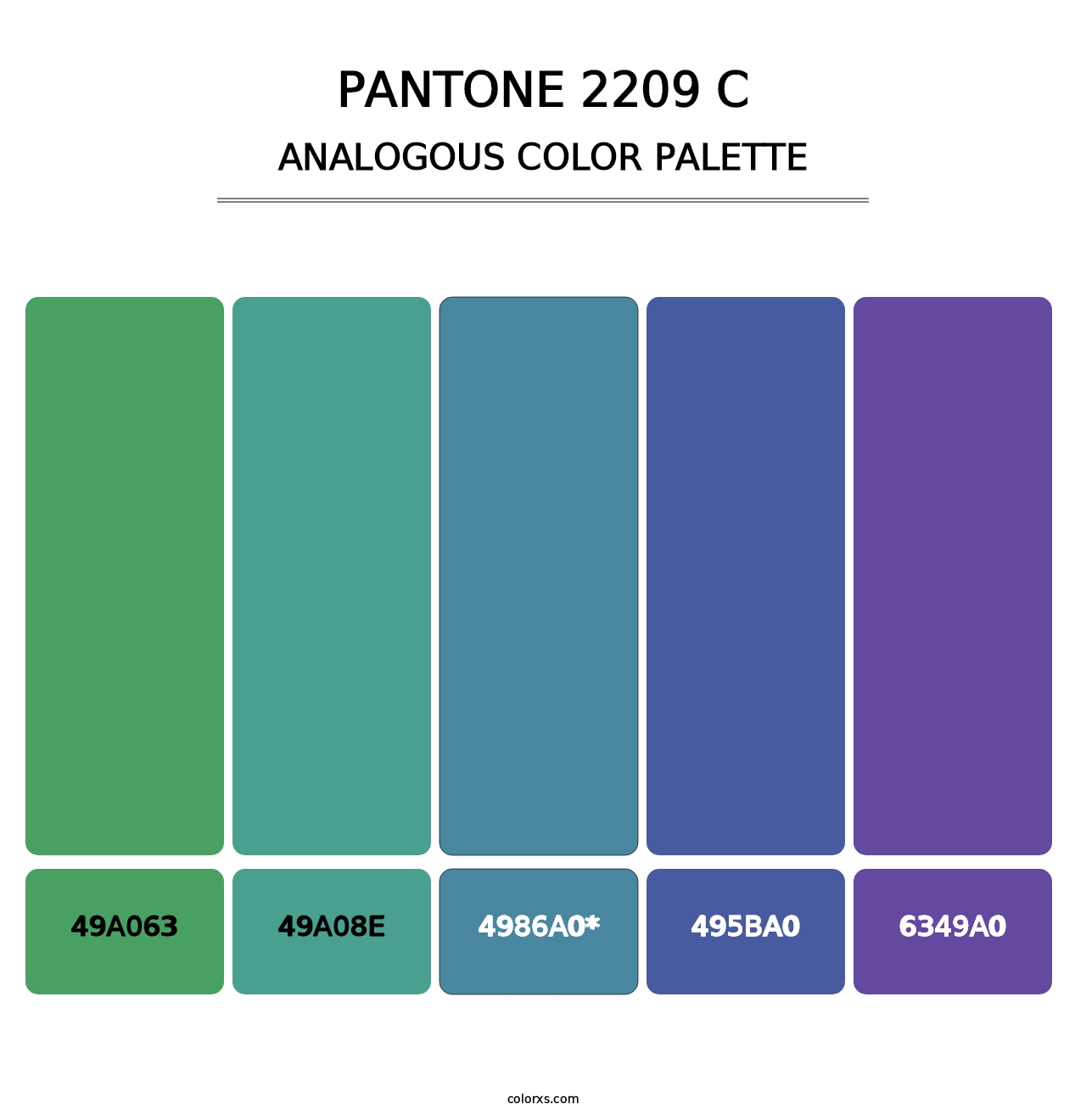 PANTONE 2209 C - Analogous Color Palette