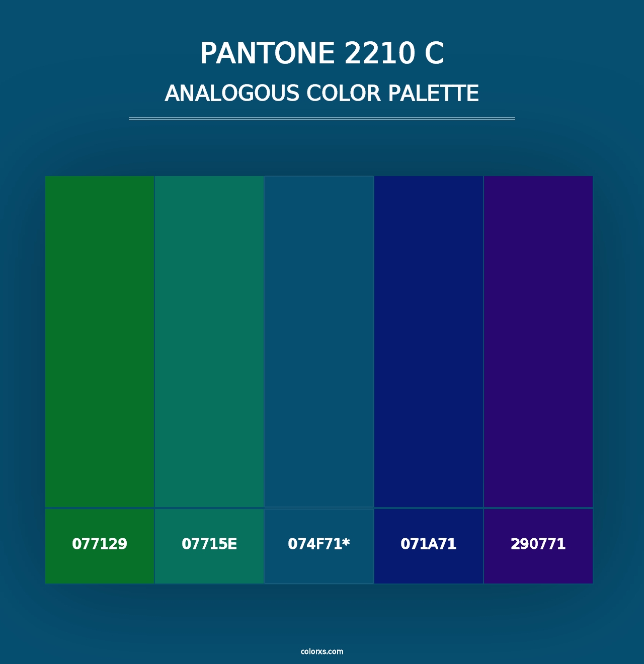 PANTONE 2210 C - Analogous Color Palette