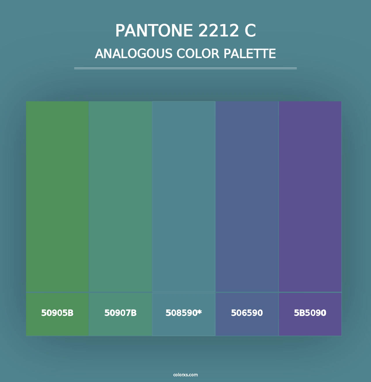 PANTONE 2212 C - Analogous Color Palette