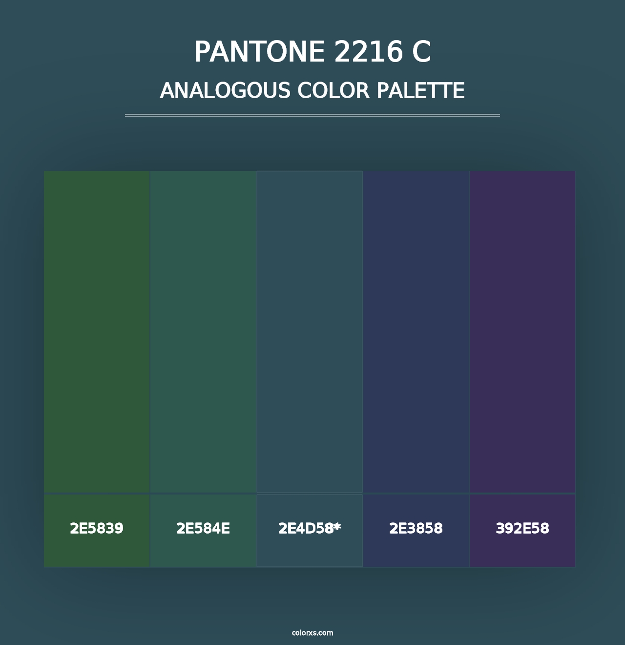 PANTONE 2216 C - Analogous Color Palette