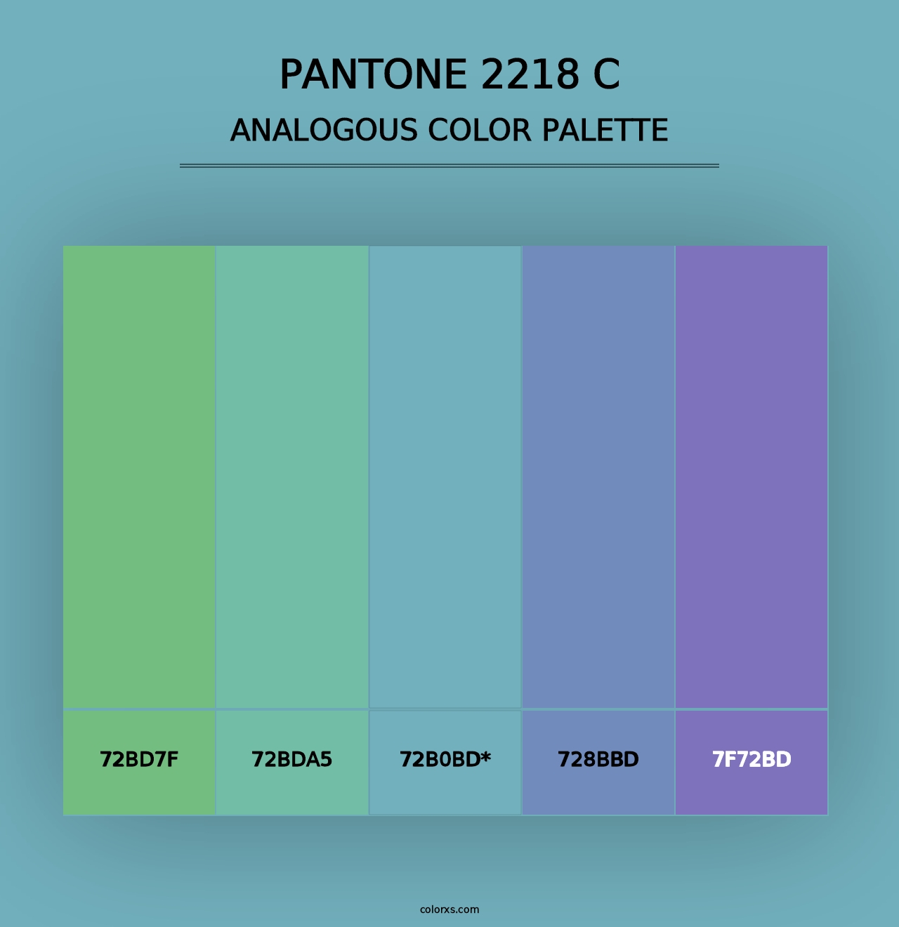 PANTONE 2218 C - Analogous Color Palette