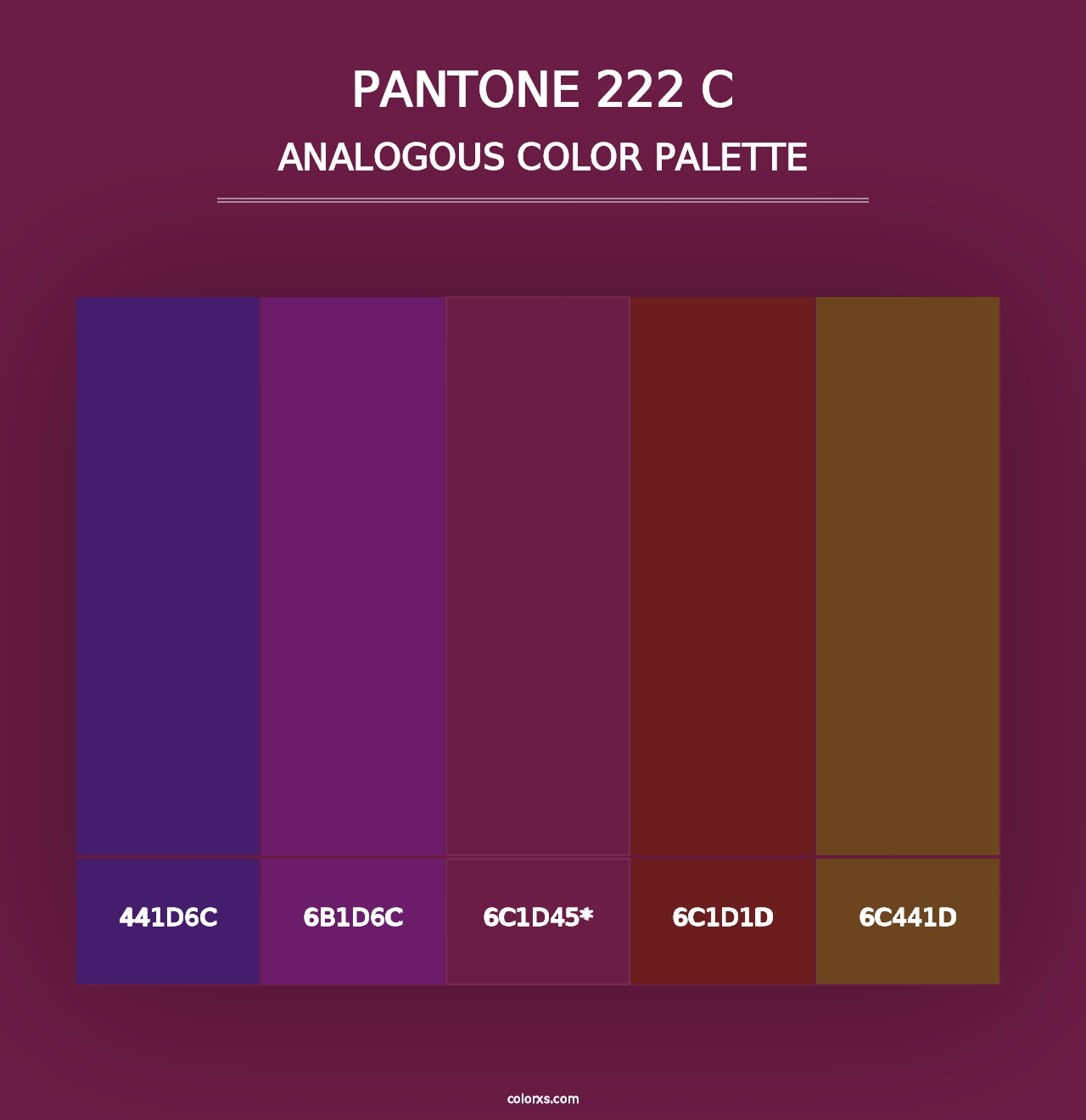 PANTONE 222 C - Analogous Color Palette