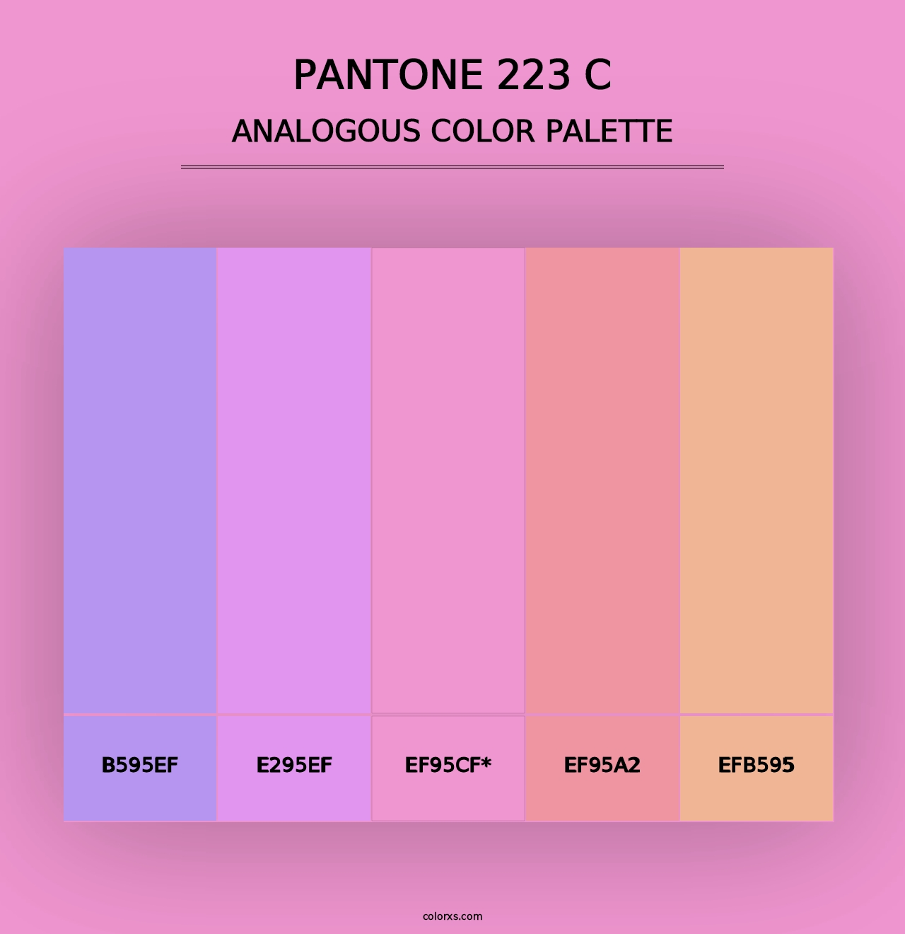 PANTONE 223 C - Analogous Color Palette