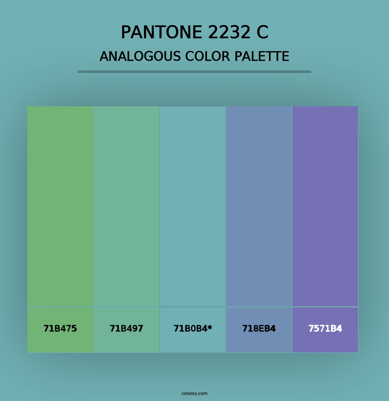 PANTONE 2232 C - Analogous Color Palette