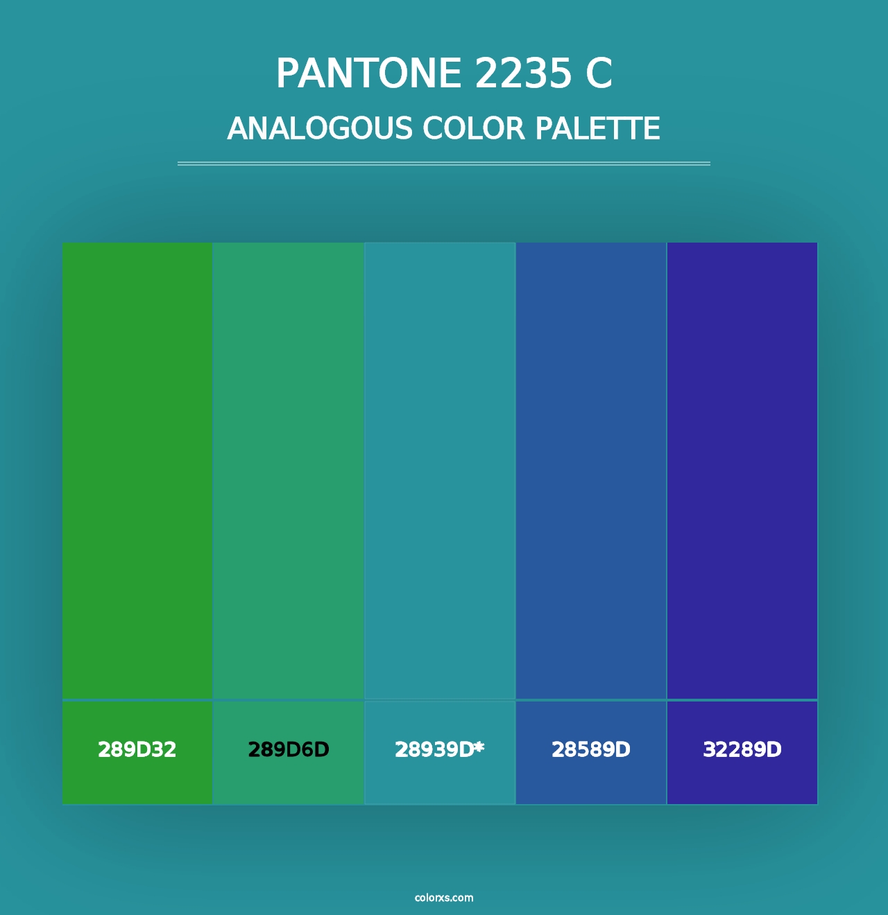 PANTONE 2235 C - Analogous Color Palette