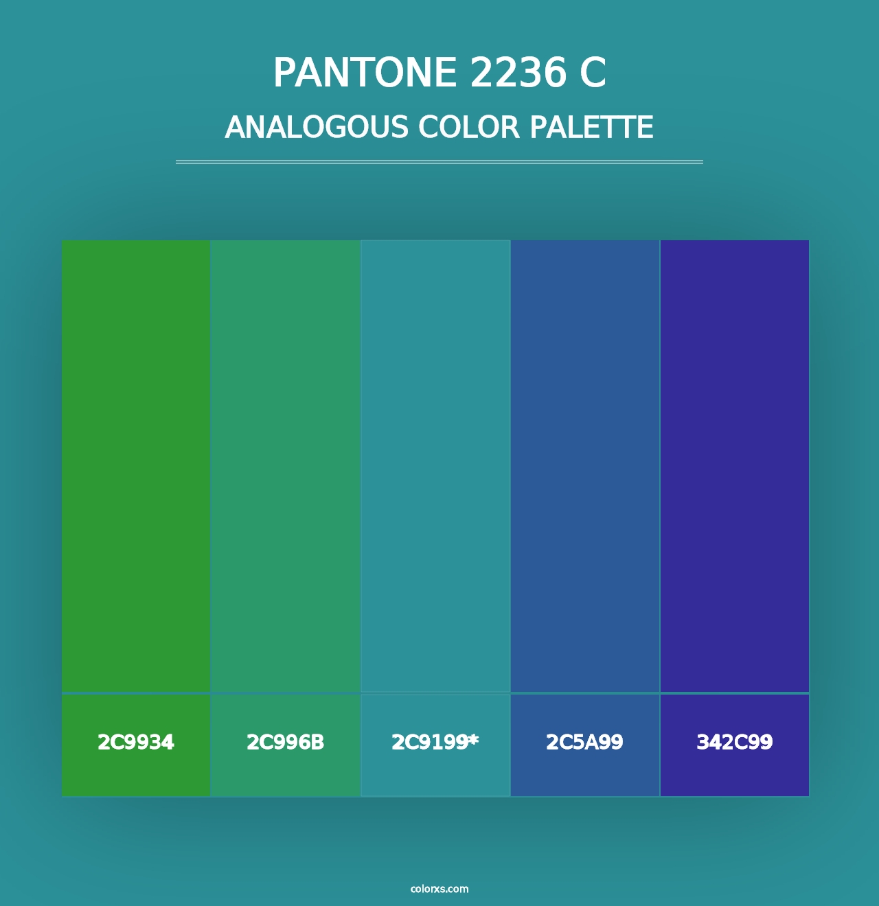 PANTONE 2236 C - Analogous Color Palette